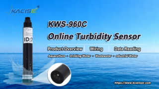 ภาพรวมเซ็นเซอร์วัดความขุ่นแบบออนไลน์ KWS-960C การเดินสายไฟ และการอ่านข้อมูล