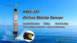 ภาพรวมเซ็นเซอร์ไนไตรต์ออนไลน์ KWS-280 การเดินสายไฟ และการอ่านข้อมูล