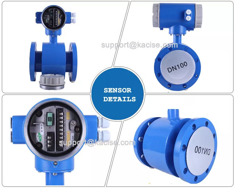 RS485 Modbus Digital Electromagnetic Flow Meter สําหรับของเหลวที่ทนกรด แอลคาลี ด้วยความแม่นยําสูง