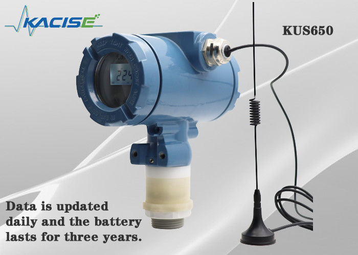 KUS650A เซ็นเซอร์ระดับอัลตราโซนิกไร้สาย 3 เมตรพร้อมการป้องกัน IP68 และเอาต์พุต 4G/Lora/GPRS/NB สำหรับการวัดระดับของเหลว