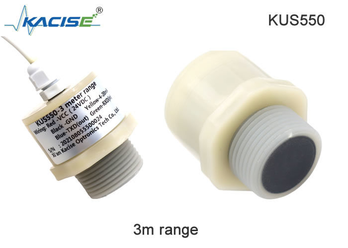เซ็นเซอร์วัดระดับอัลตราโซนิกซีรีส์ KUS550 พร้อมการป้องกัน IP68 ที่ใช้พลังงานต่ำและวัสดุเปลือก PVDF