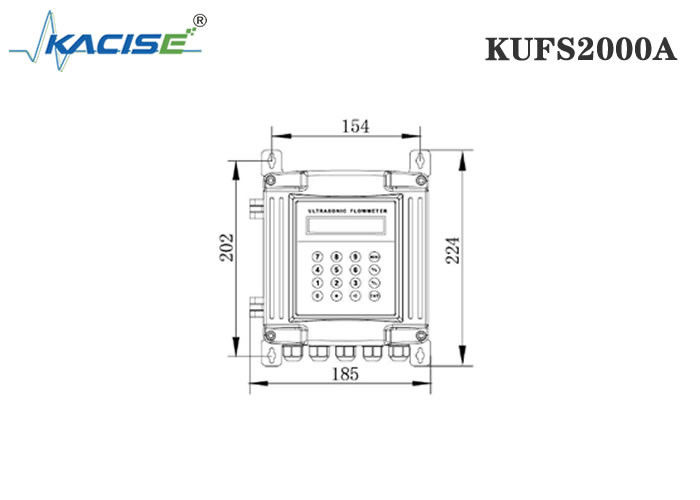 เครื่องวัดกระแส ultrasonic ติดผนังที่มีการวัดสองทิศทางสําหรับท่อ DN32-DN6000
