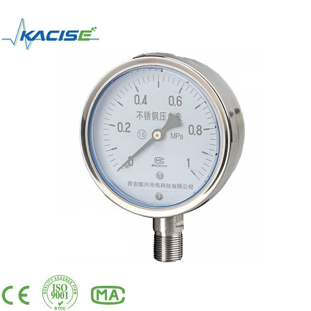 เครื่องวัดความดันไนโตรเจน LPG ที่เต็มไปด้วยน้ํามันจากอะลูมิเนียมขนาด 60 มม. สําหรับสื่อที่มีความเหนียวแน่นสูงและสื่อที่เกร่