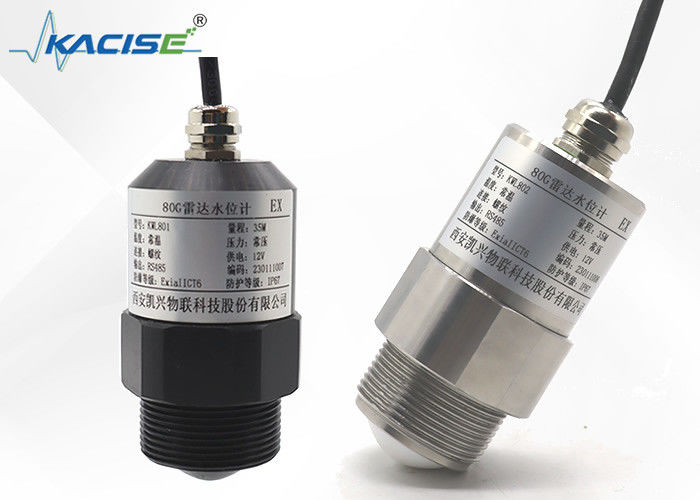 เครื่องส่งระดับราดาร์ FMCW 80GHz ซีรี่ย์ KLD800 พร้อมแอนเท่น PTFE ที่ทนทานต่อการกัดกร่อน และมุมการเปิด 3 ° สําหรับการวัดของเหลวและของแข็ง