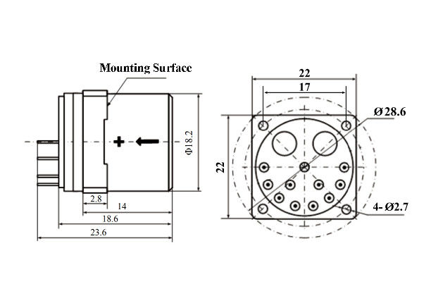 เซนเซอร์ Quartz Accelerometer ความแม่นยําสูง มีความละเอียด ≤5μg ความละเอียด 15g สัมผัสสูงสุด Sine และ ±80g ระยะการเข้า
