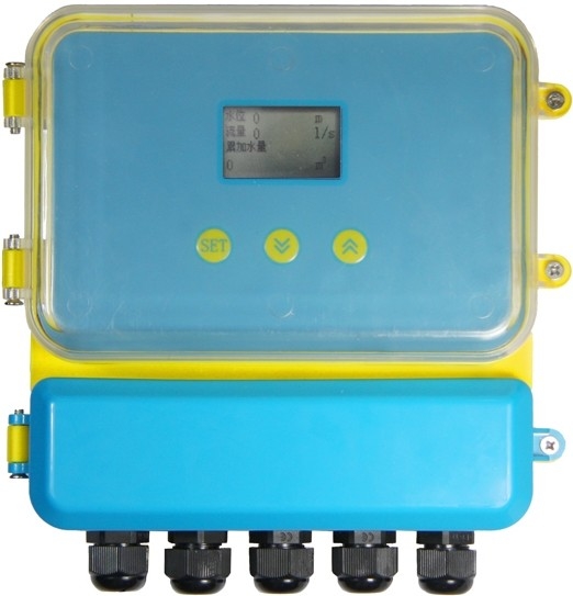 ABS Split Shell Industrial Ultrasonic Doppler Flow Meter สําหรับความลึกของน้ํา ระยะ 0.02-10m