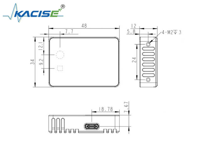 KL3A-05U 3D Solid State Lidar ROS ระบบปฏิบัติการ และความยาวคลื่น VCSEL 940nm สําหรับการใช้งาน