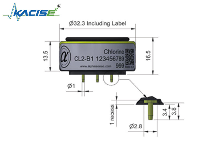 20 ความละเอียดระยะ 0.02 CL2-B1/CL2-B1 เครื่องตรวจจับคลอรีนเพื่อตรวจจับแม่นยํา
