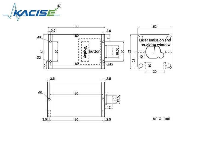 KLSB High-precision Laser Ranging Sensor with 30/60/100/150m Measuring Range ความแม่นยํา ±3mm และความถี่ 3...20Hz สําหรับการขนส่งที่ฉลาด