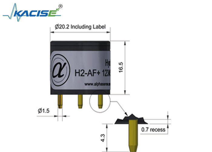 ความละเอียดสูง 0.7 H2-AF/H2-AF เครื่องตรวจจับไฮโดรเจน สําหรับการวิเคราะห์อากาศรอบตัว ความรู้สึกสูง 10 ถึง 40