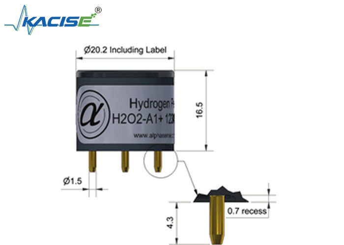 H202-A1/H202-A1+ เซนเซอร์ไฮโดรเจนเปอร์ออกไซด์ ความรู้สึก 50 ถึง 90 < 25 เวลาตอบสนอง และระยะ 2000