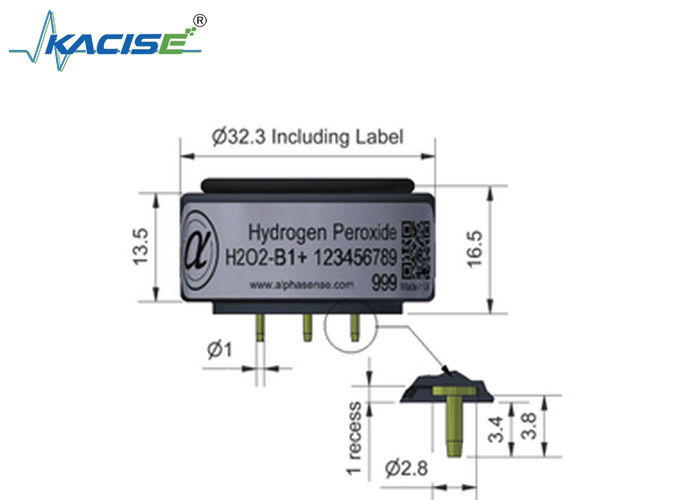H202-B1/H202-B1+ เซนเซอร์ไฮโดรเจนเปอร์ออกไซด์ที่มีระยะ 2000 ระยะเวลาตอบสนอง < 25 และกระแสไฟฟ้า 0 < ± 4
