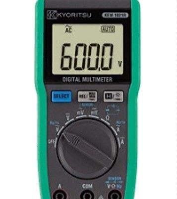 Kyoritsu 1021R มัลติมิเตอร์แบบดิจิตอลพร้อมแรงดันไฟฟ้าแบบวงเปิด < 3.0V และ R03 (1.5V) × 2 แหล่งพลังงานสำหรับการวัดช่วงอัตโนมัติ