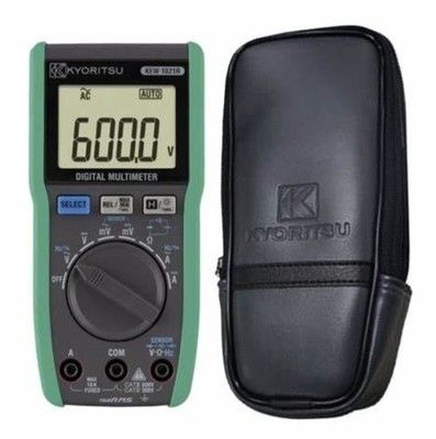 Kyoritsu 1021R มัลติมิเตอร์แบบดิจิตอลพร้อมแรงดันไฟฟ้าแบบวงเปิด < 3.0V และ R03 (1.5V) × 2 แหล่งพลังงานสำหรับการวัดช่วงอัตโนมัติ