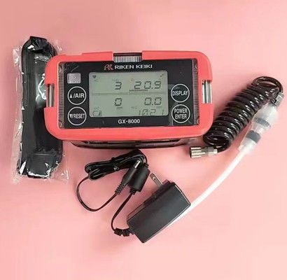เครื่องตรวจจับก๊าซหลายชนิด Riken Keiki GX-8000 พร้อมจอแสดงผล LCD แบบดิจิตอลการนำความร้อนและโครงสร้างกันน้ำ