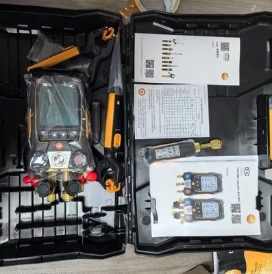 testo 557s Smart Vacuum Kit พร้อมเชือก - เครื่องปรับระบายอากาศดิจิตอลสมาร์ท พร้อมเครื่องตรวจสอบความร้อนและความร้อนแบบไร้สาย และชุดเชือก 4 ชิ้น