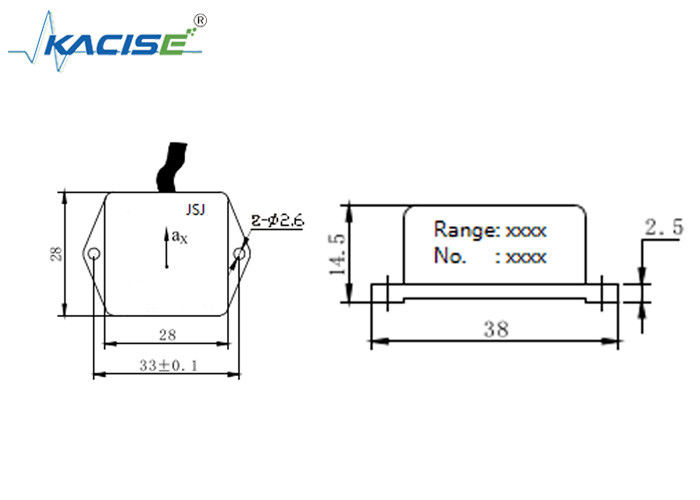 เซ็นเซอร์เร่งขันแบบหนึ่งแกน 0.5 ~ 4.5V การออก ± 1 g ระยะและระยะการวัดที่กว้าง