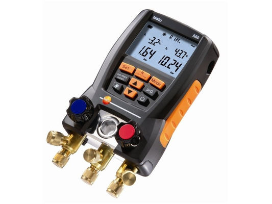 Testo 550 Digital Refrigerant Manifold Kit พร้อม Bluetooth Connectivity 60 โปรไฟล์เครื่องเย็นและการออกแบบที่แข็งแรง