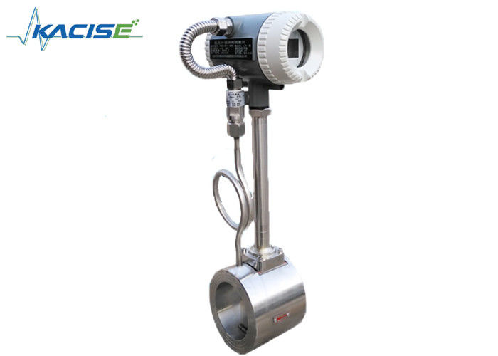 Flange Clamp Compressed Air vortex shedding flow meter , vortex gas flow meter 4 - 20mA