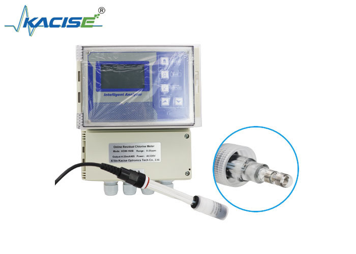 KSM-150B เครื่องวัดคลอรีนเหลือติดผนัง พร้อมเซนเซอร์ที่ไม่ใช่เยื่อ และออกกําลัง 4-20mA