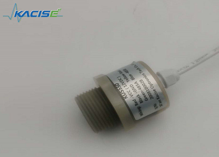 เครื่องตรวจจับแอนดัสเซอร์ความรุนแรง ultrasonic PVDF 100kHz 24V พร้อมการป้องกัน IP68 สําหรับการวัดระดับความแม่นยําสูง
