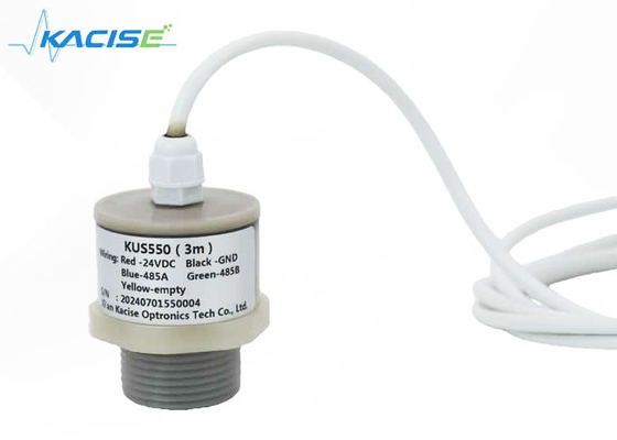 IP68 ความต้านทานทางเคมี วัดระดับของสารเหลว Ultrasonic ทั้งร่างกาย PVDF Anti Corrosion